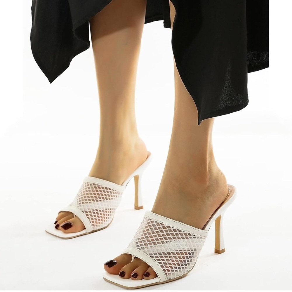 Steve Madden Mesh Slide Heeled Sandals